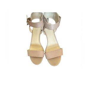 Nine West Nude Heeled Sandals FLAWS